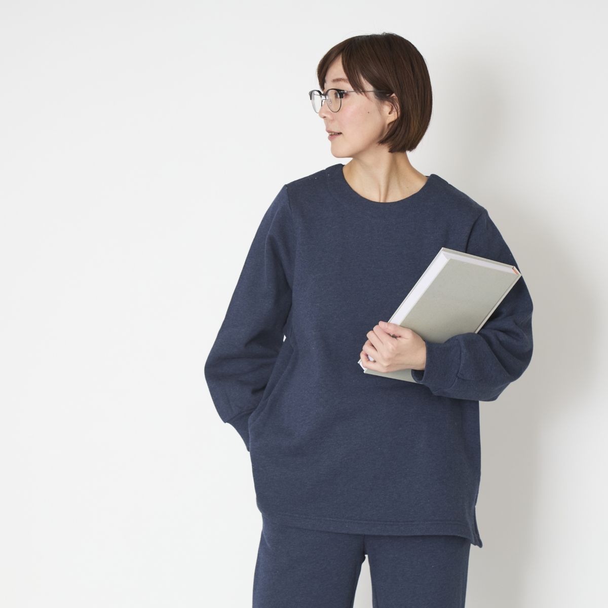 TUTIE./コットン裏毛起毛ワイドスリーブプルオーバー